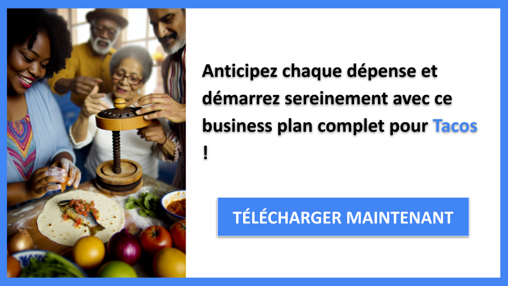 Budget pour ouvrir un restaurant de tacos 8 Exemple Business Plan pour Tacos - Coût Tacos- CTA3