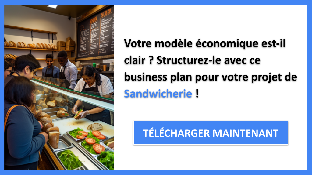 Exemple Business Plan pour Sandwicherie - Sandwicherie Business Model Canvas- CTA1