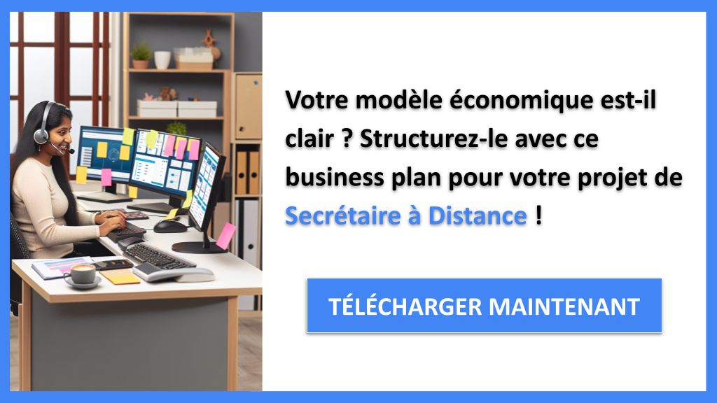 Business Model Canvas pour Secrétaire à Distance : Techniques Avancées 6 Exemple Business Plan pour Secrétaire à Distance - Secrétaire à Distance Business Model Canvas- CTA1