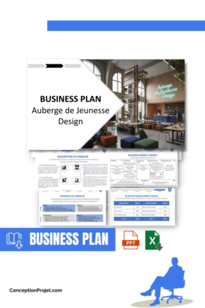 Pack Business Plan pour Auberge de Jeunesse Design - Modèle de business plan professionnel pour Auberge de Jeunesse Design, spécialement conçu pour les entrepreneurs, incluant un prévisionnel financier 100% automatisé, une stratégie marketing intégrée, ainsi qu’une analyse complète (SWOT, Business Model Canvas, étude de marché et analyse des risques). Ce document au design moderne et entièrement personnalisable sous Word est structuré pour répondre aux exigences des banques et des investisseurs, tout en permettant un gain de temps considérable grâce à son contenu pré-rédigé.