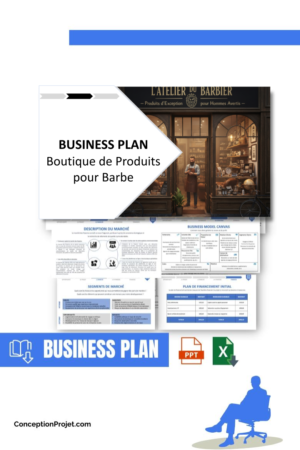 Pack Business Plan pour Boutique de Produits pour Barbe - Modèle de business plan professionnel pour Boutique de Produits pour Barbe, spécialement conçu pour les entrepreneurs, incluant un prévisionnel financier 100% automatisé, une stratégie marketing intégrée, ainsi qu’une analyse complète (SWOT, Business Model Canvas, étude de marché et analyse des risques). Ce document au design moderne et entièrement personnalisable sous Word est structuré pour répondre aux exigences des banques et des investisseurs, tout en permettant un gain de temps considérable grâce à son contenu pré-rédigé.