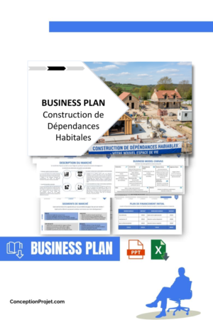 Accueil 4 Pack Business Plan pour Construction de Dépendances Habitales - Modèle de business plan professionnel pour Construction de Dépendances Habitales, spécialement conçu pour les entrepreneurs, incluant un prévisionnel financier 100% automatisé, une stratégie marketing intégrée, ainsi qu’une analyse complète (SWOT, Business Model Canvas, étude de marché et analyse des risques). Ce document au design moderne et entièrement personnalisable sous Word est structuré pour répondre aux exigences des banques et des investisseurs, tout en permettant un gain de temps considérable grâce à son contenu pré-rédigé.