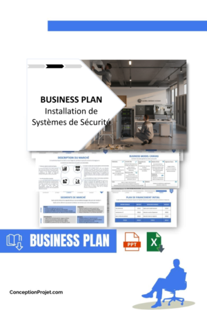 Pack Business Plan pour Installation de Systèmes de Sécurité - Modèle de business plan professionnel pour Installation de Systèmes de Sécurité, spécialement conçu pour les entrepreneurs, incluant un prévisionnel financier 100% automatisé, une stratégie marketing intégrée, ainsi qu’une analyse complète (SWOT, Business Model Canvas, étude de marché et analyse des risques). Ce document au design moderne et entièrement personnalisable sous Word est structuré pour répondre aux exigences des banques et des investisseurs, tout en permettant un gain de temps considérable grâce à son contenu pré-rédigé.