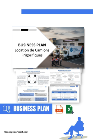 Pack Business Plan pour Location de Camions Frigorifiques - Modèle de business plan professionnel pour Location de Camions Frigorifiques, spécialement conçu pour les entrepreneurs, incluant un prévisionnel financier 100% automatisé, une stratégie marketing intégrée, ainsi qu’une analyse complète (SWOT, Business Model Canvas, étude de marché et analyse des risques). Ce document au design moderne et entièrement personnalisable sous Word est structuré pour répondre aux exigences des banques et des investisseurs, tout en permettant un gain de temps considérable grâce à son contenu pré-rédigé.