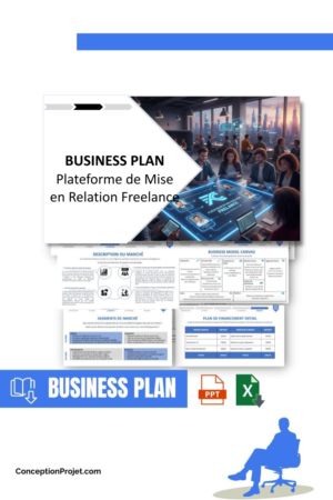 Pack Business Plan pour Plateforme de Mise en Relation Freelance - Modèle de business plan professionnel pour Plateforme de Mise en Relation Freelance, spécialement conçu pour les entrepreneurs, incluant un prévisionnel financier 100% automatisé, une stratégie marketing intégrée, ainsi qu’une analyse complète (SWOT, Business Model Canvas, étude de marché et analyse des risques). Ce document au design moderne et entièrement personnalisable sous Word est structuré pour répondre aux exigences des banques et des investisseurs, tout en permettant un gain de temps considérable grâce à son contenu pré-rédigé.