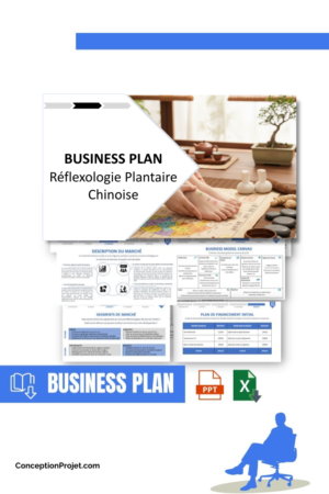 Pack Business Plan pour Réflexologie Plantaire Chinoise - Modèle de business plan professionnel pour Réflexologie Plantaire Chinoise, spécialement conçu pour les entrepreneurs, incluant un prévisionnel financier 100% automatisé, une stratégie marketing intégrée, ainsi qu’une analyse complète (SWOT, Business Model Canvas, étude de marché et analyse des risques). Ce document au design moderne et entièrement personnalisable sous Word est structuré pour répondre aux exigences des banques et des investisseurs, tout en permettant un gain de temps considérable grâce à son contenu pré-rédigé.