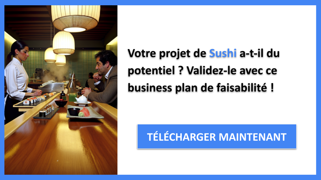 Étude de faisabilité Restaurant Sushi : analyse préalable 6 Exemple Business Plan pour Sushi - Étude Faisabilité Sushi- CTA1