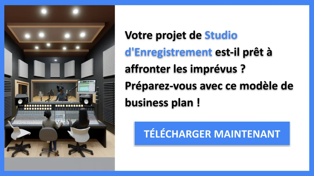 Exemple Business Plan pour Studio d'Enregistrement - Gestion des Risques Studio d'Enregistrement- CTA1