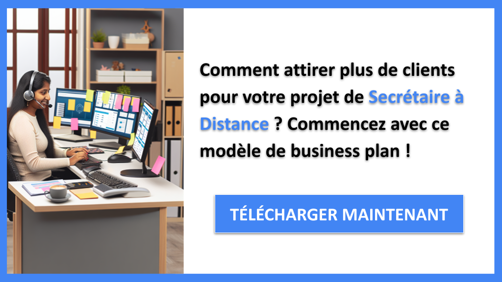 Exemple Business Plan pour Secrétaire à Distance - Plan Marketing Secrétaire à Distance- CTA1