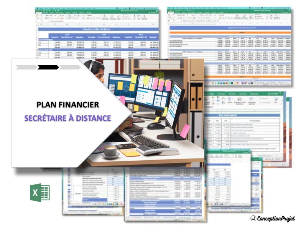 Secretaire a Distance Plan financier Exemple Cover