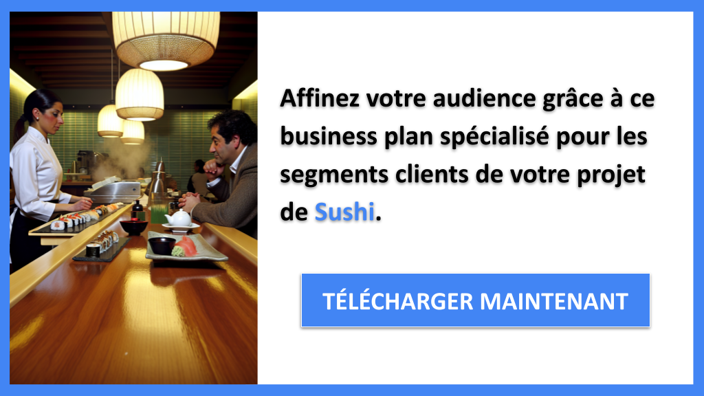 Quels clients cibler pour un Sushi et comment les segmenter ? 7 Exemple Business Plan pour Sushi - Segments Clients Sushi- CTA2