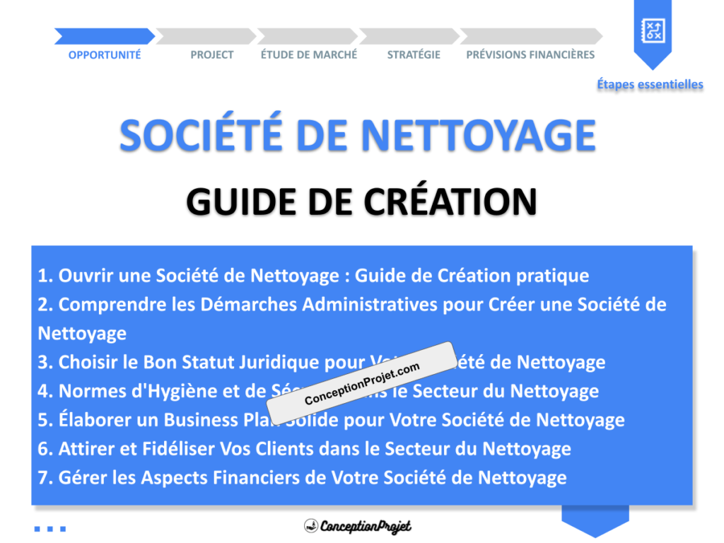 Societe de Nettoyage Guide de Creation Cover
