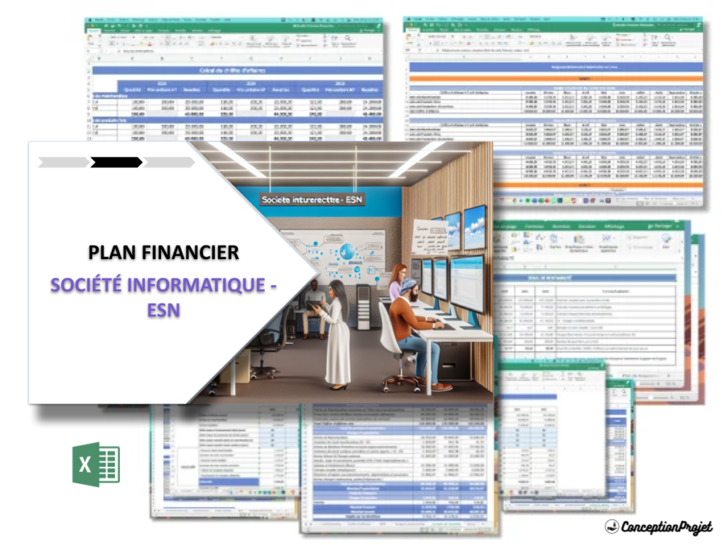 Societe informatique ESN Plan financier Exemple Cover