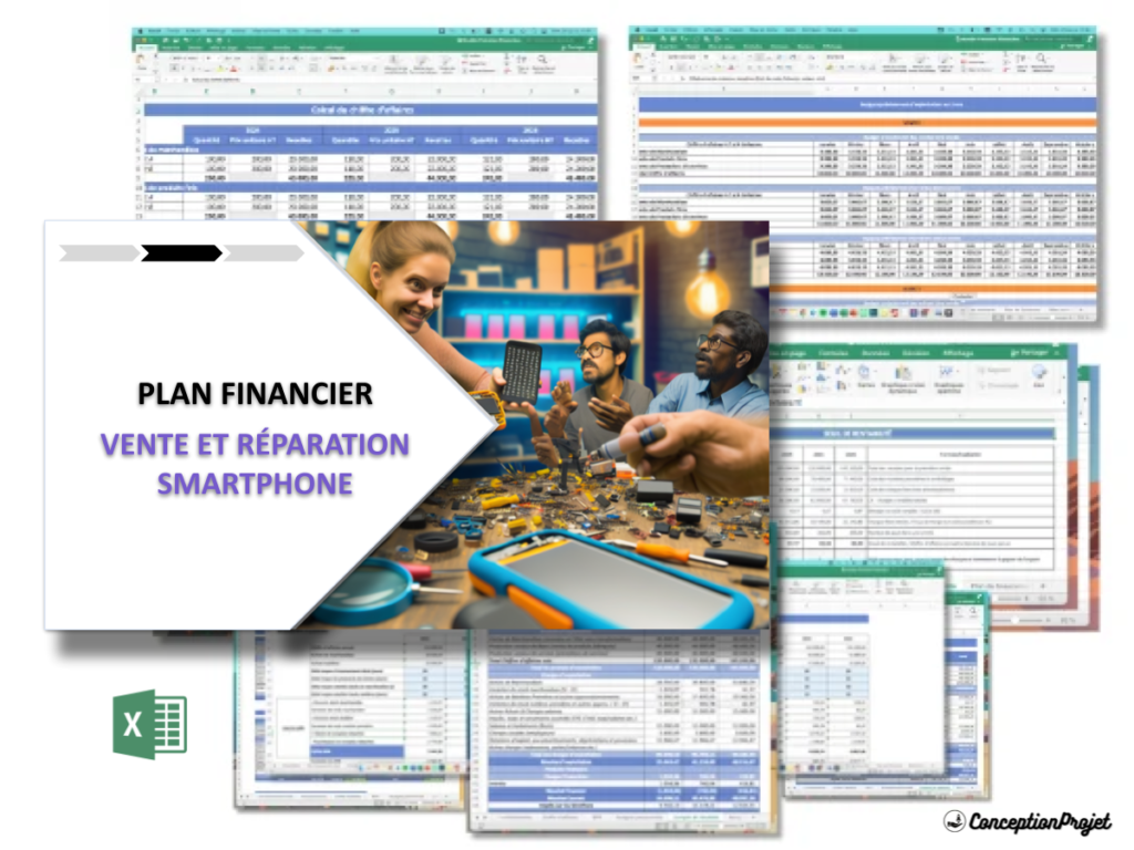 Vente et Reparation Smartphone Plan financier Exemple Cover