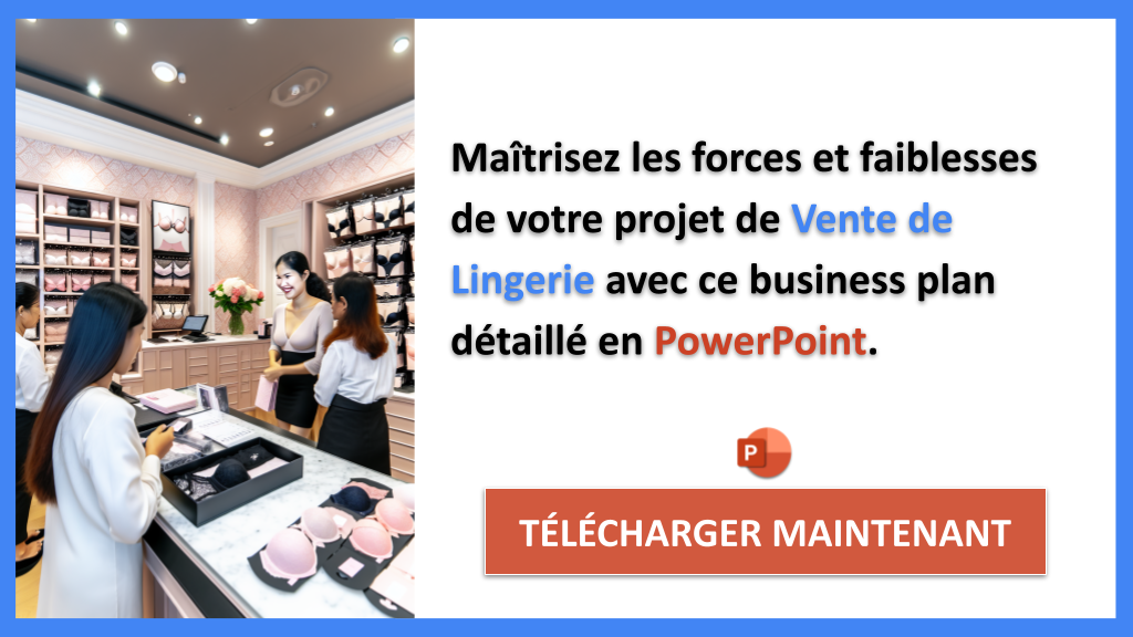 Exemple Business Plan pour Vente de Lingerie - Analyse SWOT Vente de Lingerie- CTA2