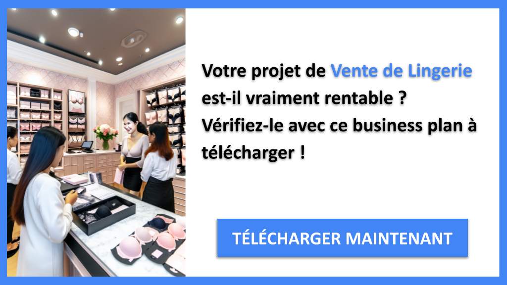 Exemple Business Plan pour Vente de Lingerie - Vente de Lingerie Revenus Rentabilité- CTA1
