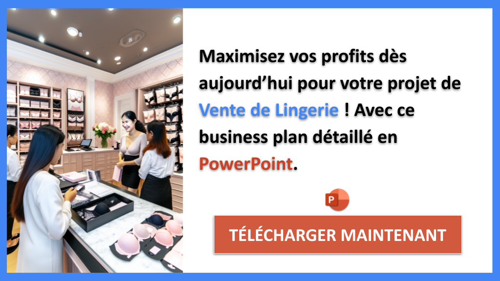 Exemple Business Plan pour Vente de Lingerie - Vente de Lingerie Revenus Rentabilité- CTA3