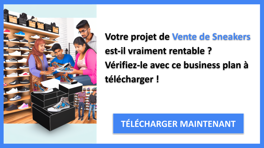 Exemple Business Plan pour Vente de Sneakers - Vente de Sneakers Revenus Rentabilité- CTA1