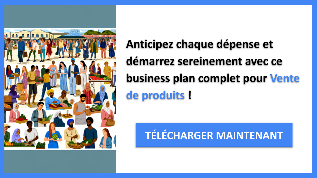 Exemple Business Plan pour Vente de produits - Coût Vente de produits- CTA3