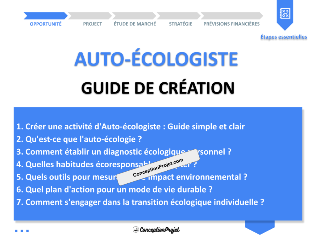 Auto ecologiste Guide de Creation Cover