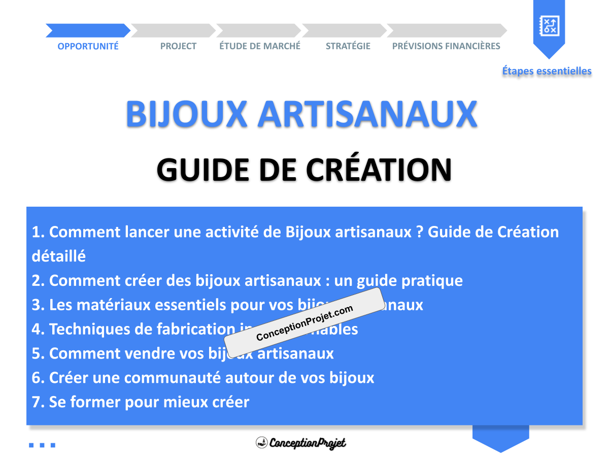 Comment lancer une activité de Bijoux artisanaux ? Guide de Création détaillé Comment lancer une activité de Bijoux artisanaux ? Guide de Création détaillé