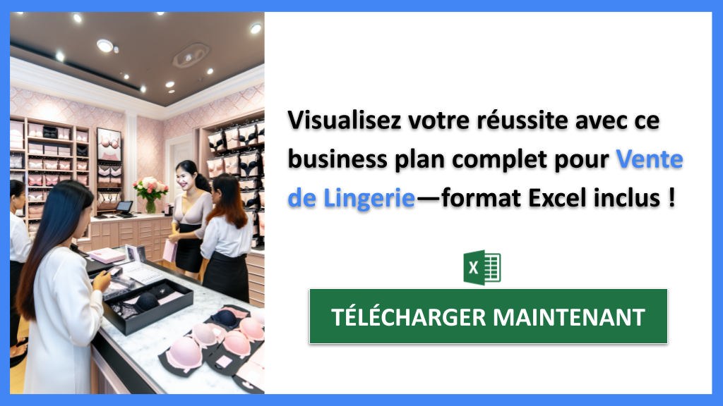 Exemple Business Plan pour Vente de Lingerie - Vente de Lingerie Business Plan Exemple- CTA3