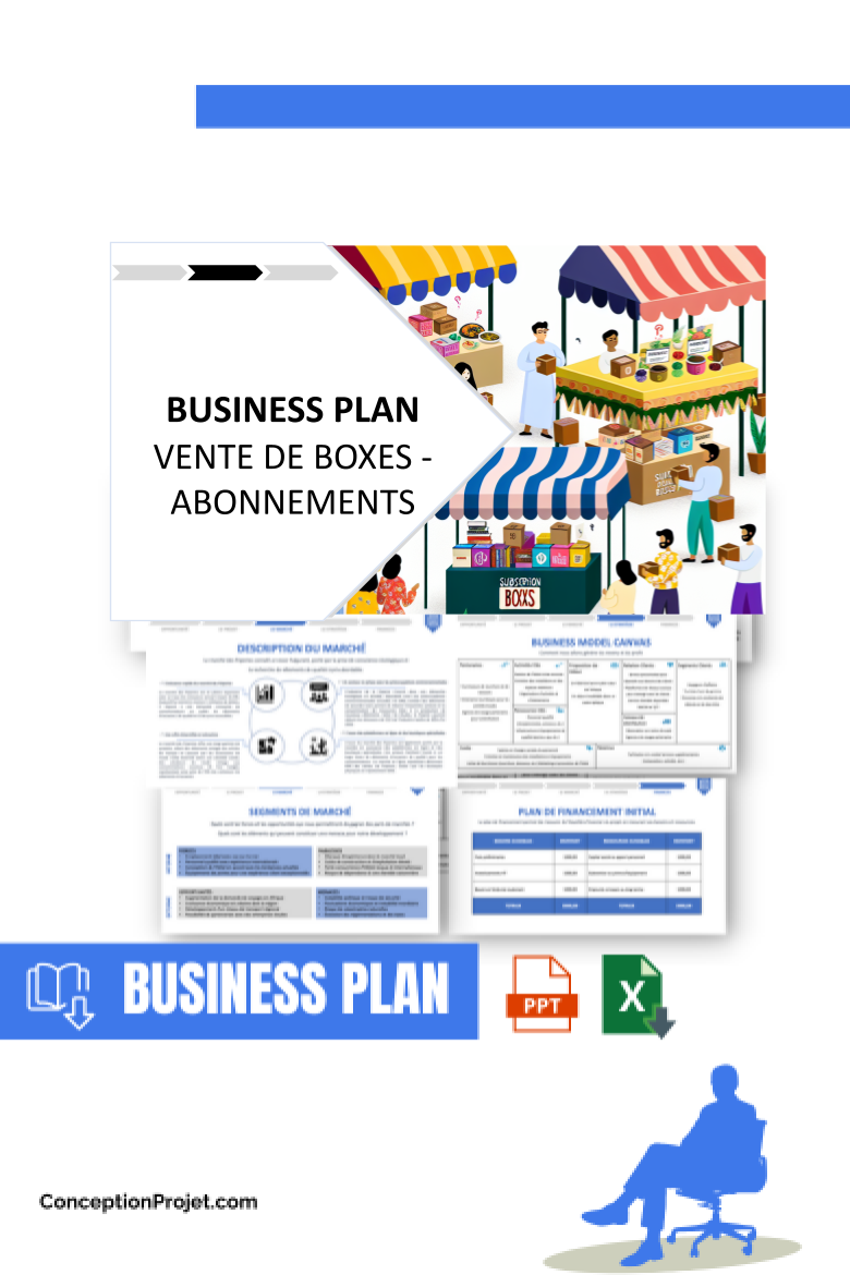 Business Plan pour Vente de boxes - Abonnements - Plan Marketing Vente de Boxes - Abonnements