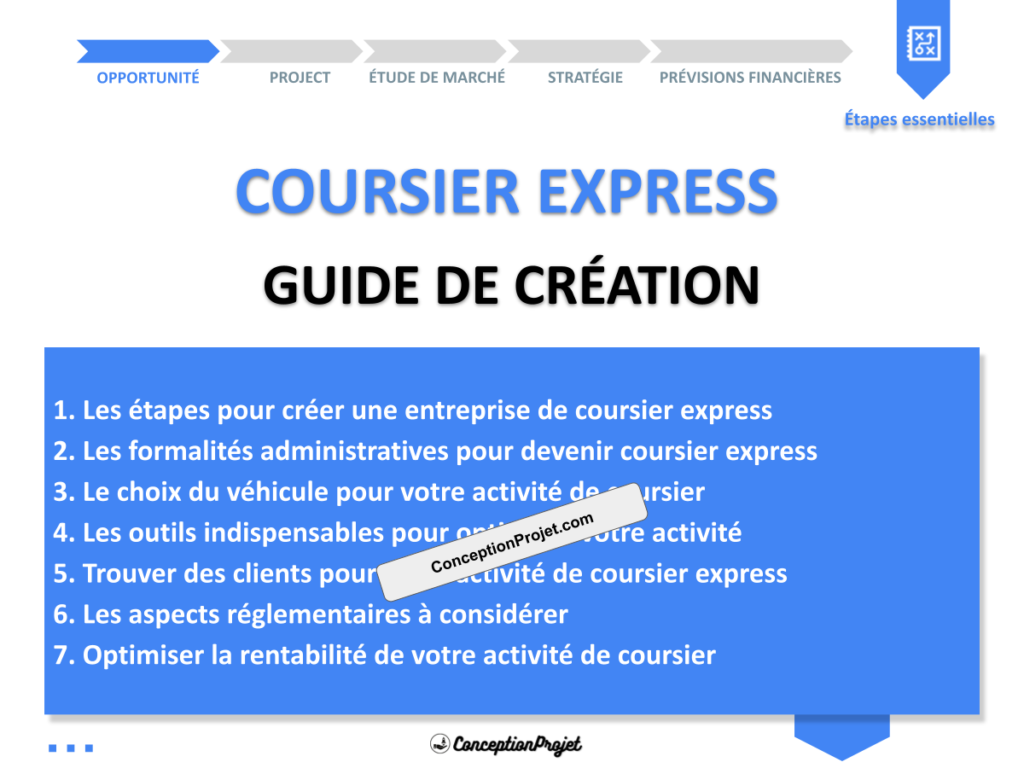 Coursier express Guide de Creation Cover