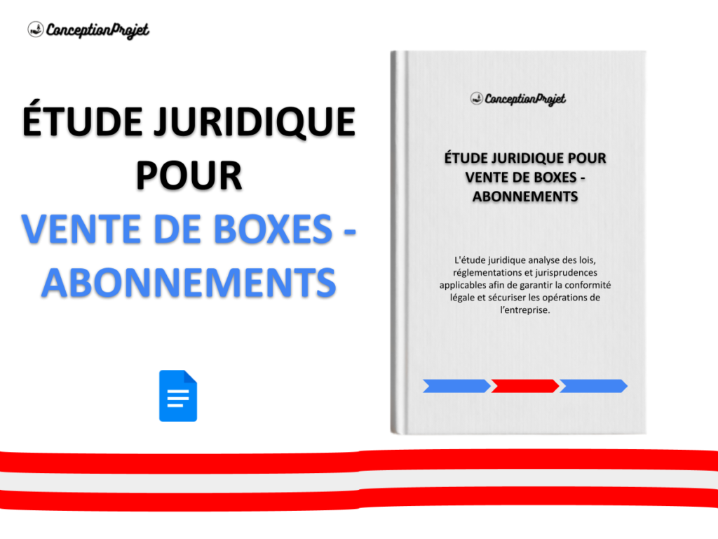 Etude Juridique Vente de boxes Abonnements Cover