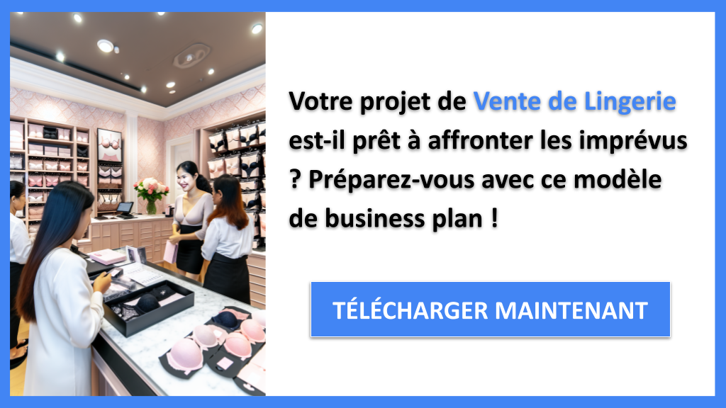 Exemple Business Plan pour Vente de Lingerie - Gestion des Risques Vente de Lingerie- CTA1