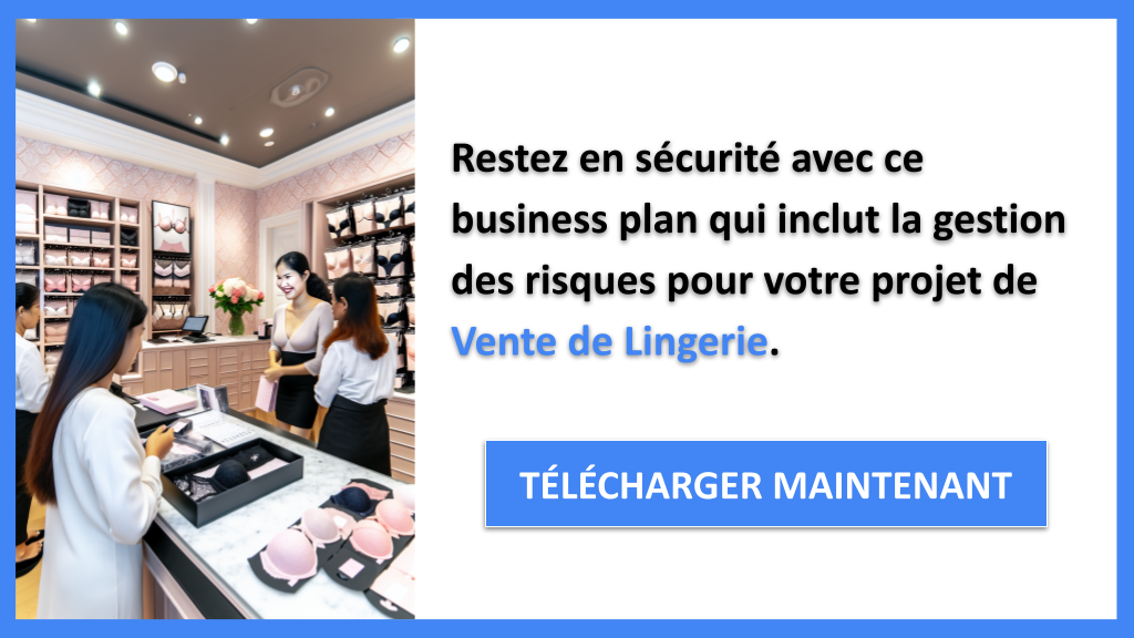 Exemple Business Plan pour Vente de Lingerie - Gestion des Risques Vente de Lingerie- CTA3