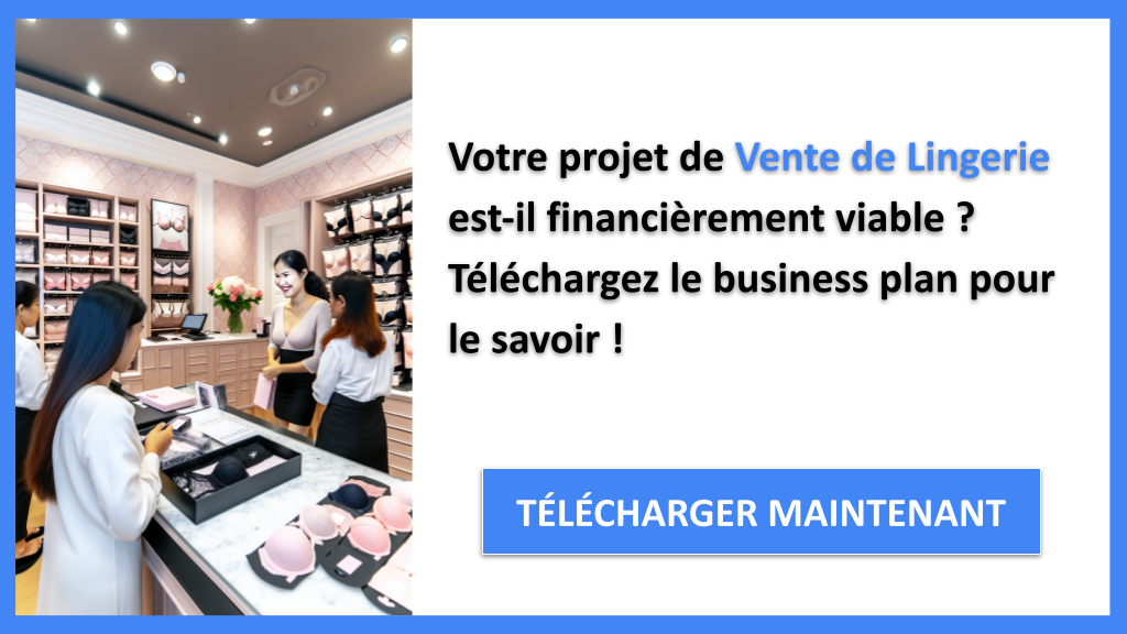 Exemple Business Plan pour Vente de Lingerie - Vente de Lingerie Plan financier Exemple- CTA1
