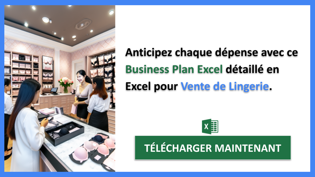 Exemple Business Plan pour Vente de Lingerie - Vente de Lingerie Plan financier Exemple- CTA2