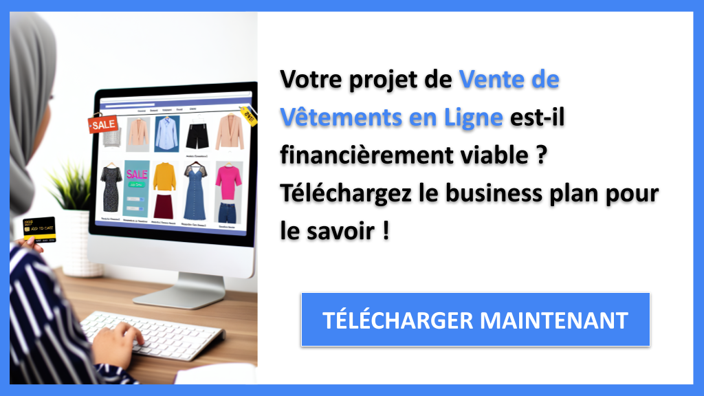 Plan financier pour vente de vêtements en ligne 6 Exemple Business Plan pour Vente de Vêtements en Ligne - Vente de Vêtements en Ligne Plan financier Exemple- CTA1