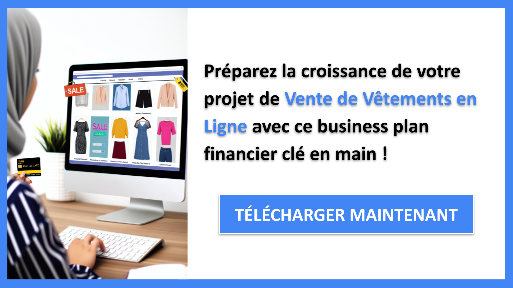 Plan financier pour vente de vêtements en ligne 8 Exemple Business Plan pour Vente de Vêtements en Ligne - Vente de Vêtements en Ligne Plan financier Exemple- CTA3