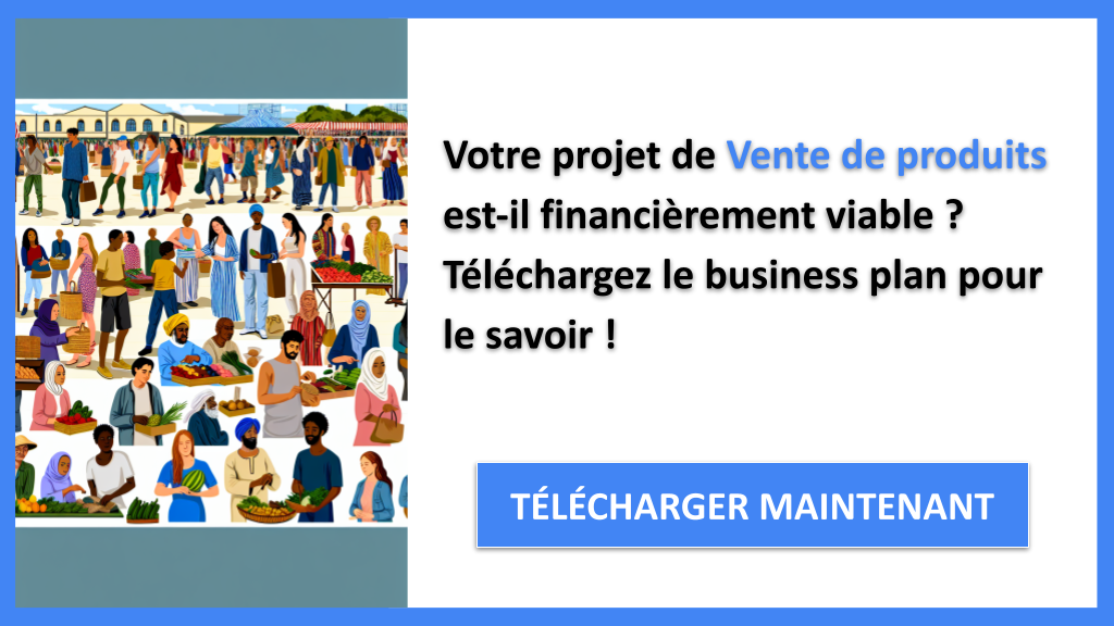 Exemple Business Plan pour Vente de produits - Vente de produits Plan financier Exemple- CTA1