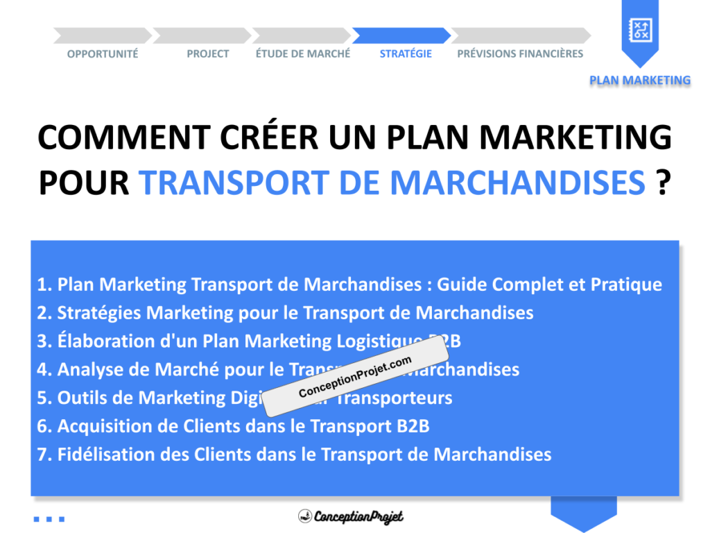 Plan Marketing Transport de Marchandises Cover