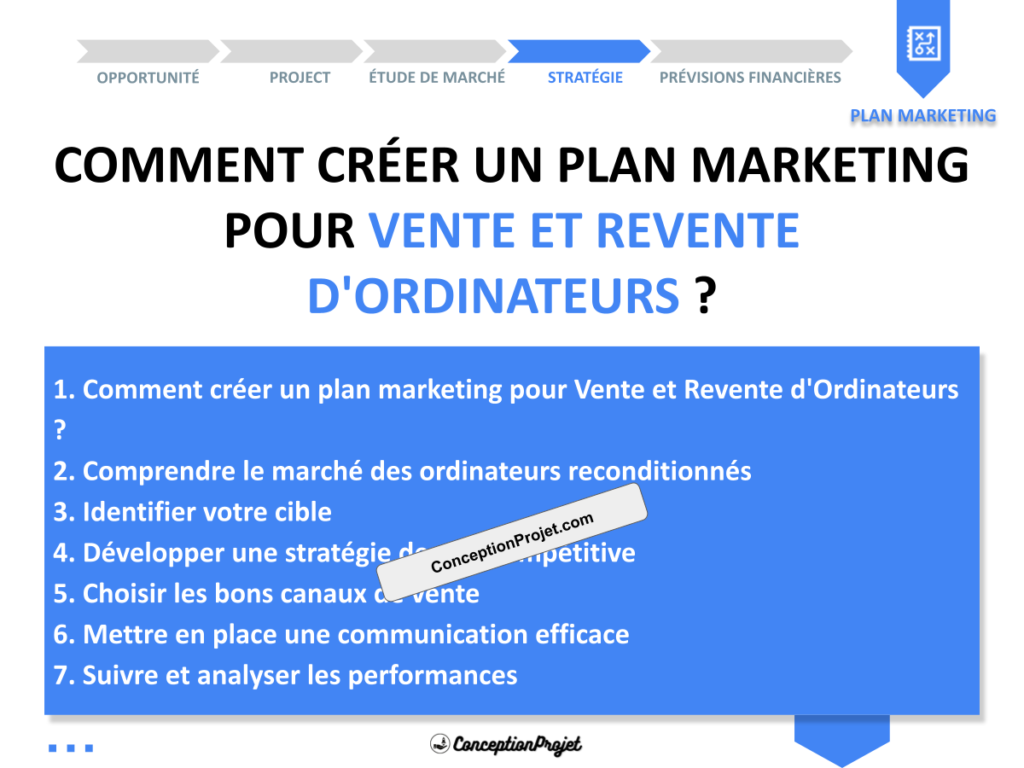 Plan Marketing Vente et Revente d Ordinateurs Cover