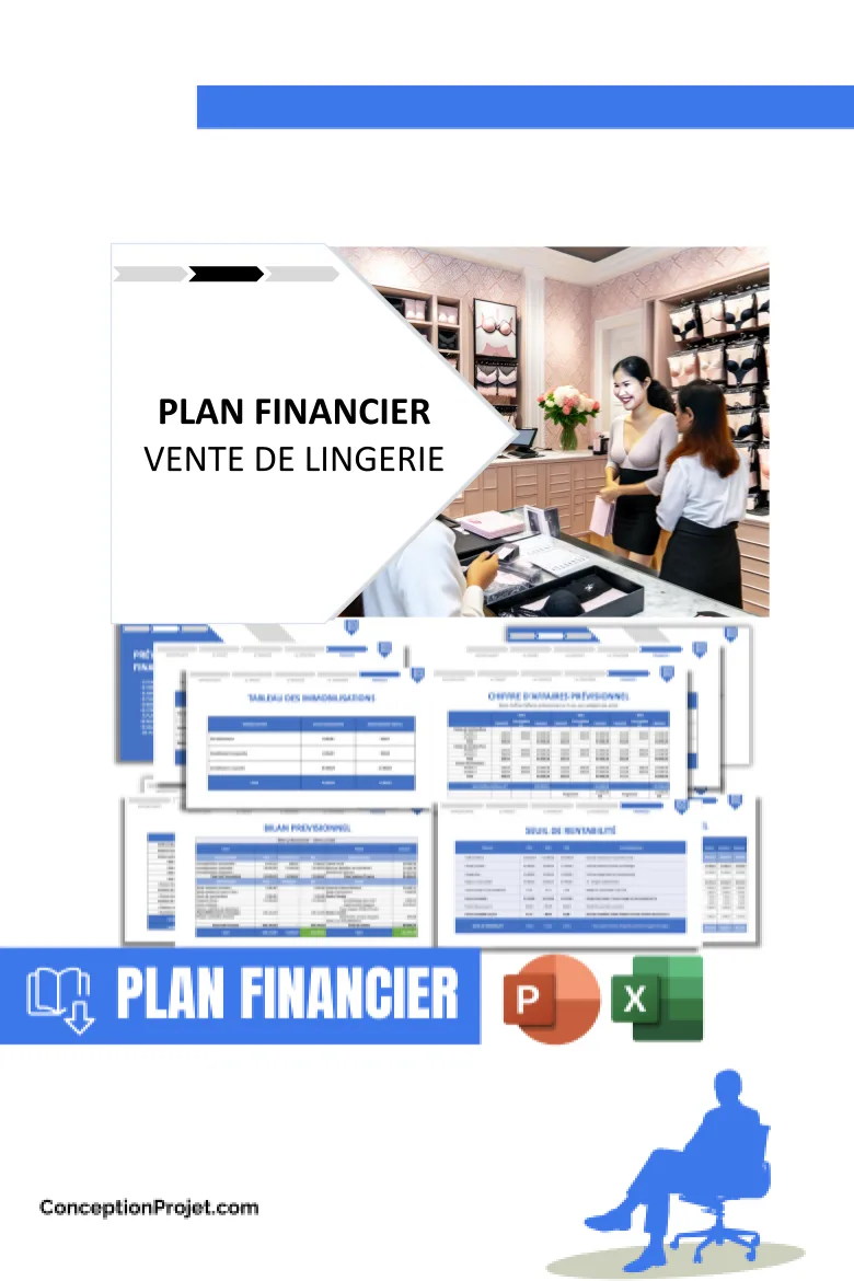 Plan financier pour Vente de Lingerie - Segments Clients Vente de Lingerie