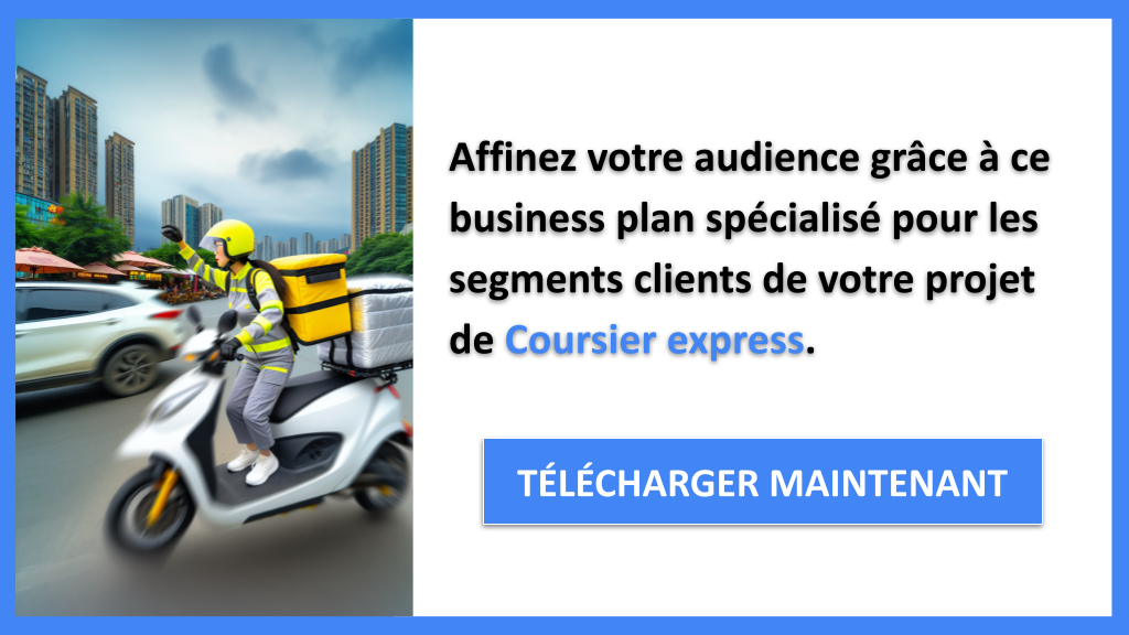 Exemple Business Plan pour Coursier express - Segments Clients Coursier express- CTA2