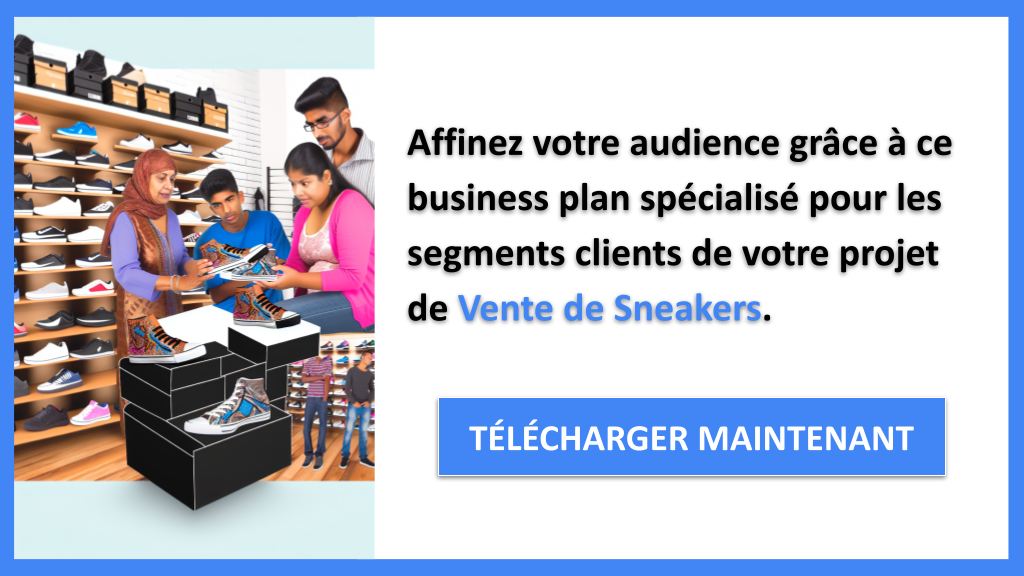 Exemple Business Plan pour Vente de Sneakers - Segments Clients Vente de Sneakers- CTA2
