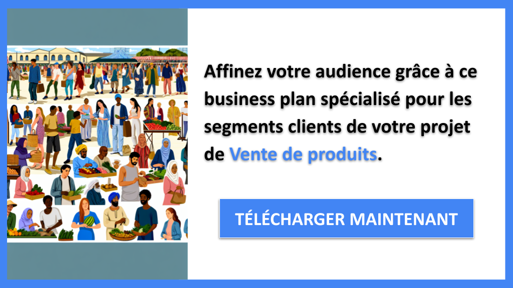 Exemple Business Plan pour Vente de produits - Segments Clients Vente de produits- CTA2