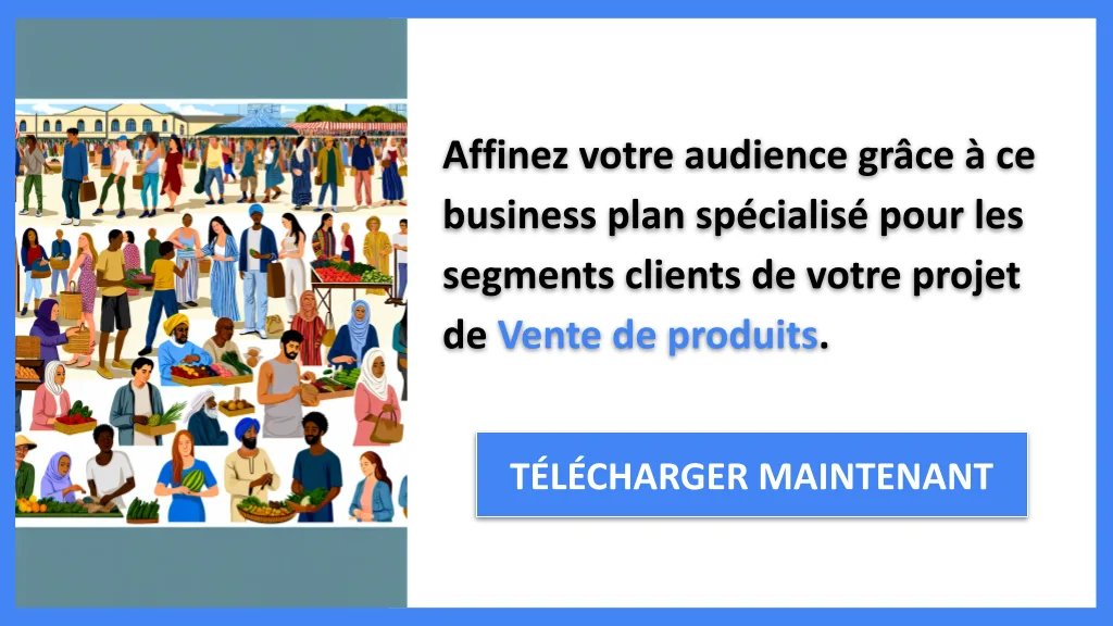 Segments clients vente de produits : +20% de ventes en 2026 7 Exemple Business Plan pour Vente de produits - Segments Clients Vente de produits- CTA2