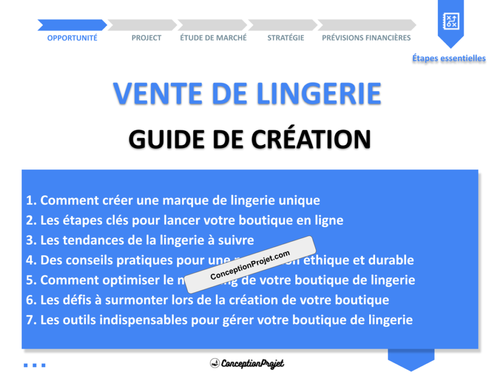 Vente de Lingerie Guide de Creation Cover