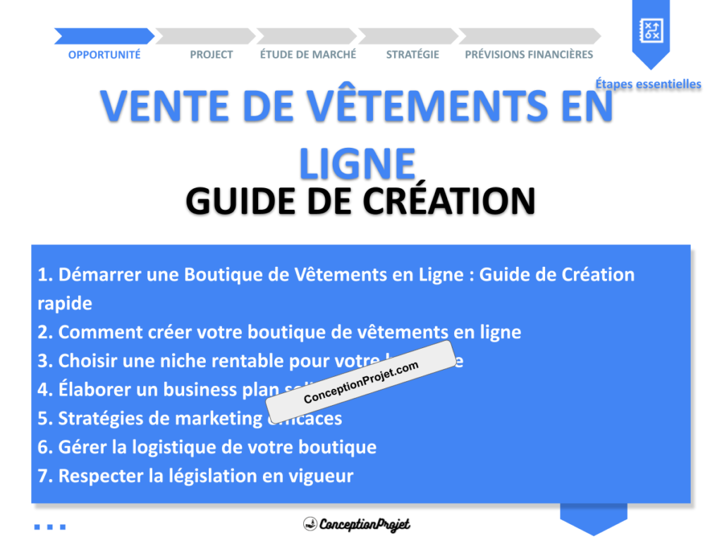 Vente de Vetements en Ligne Guide de Creation Cover
