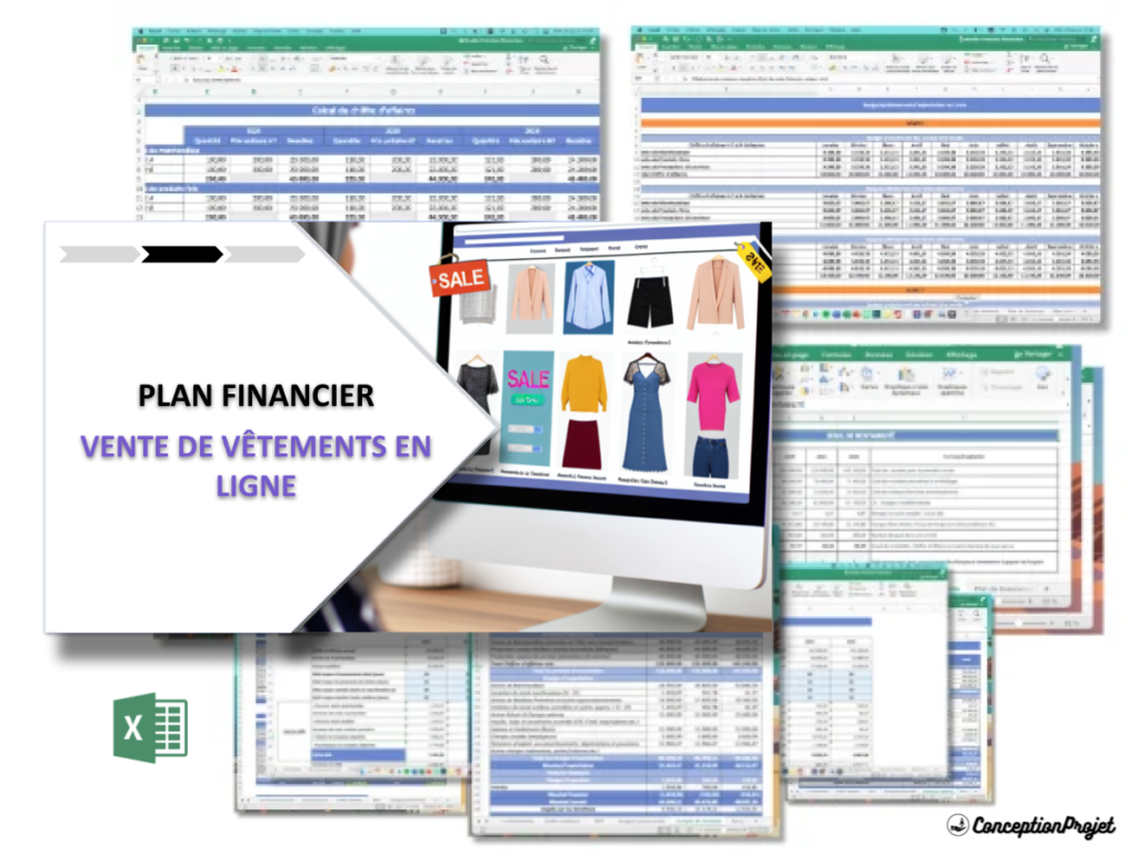 Vente de Vetements en Ligne Plan financier Exemple Cover