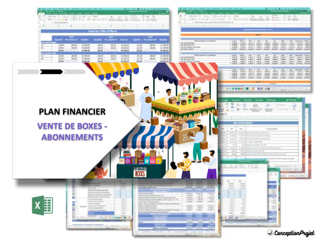 Vente de boxes Abonnements Plan financier Exemple Cover